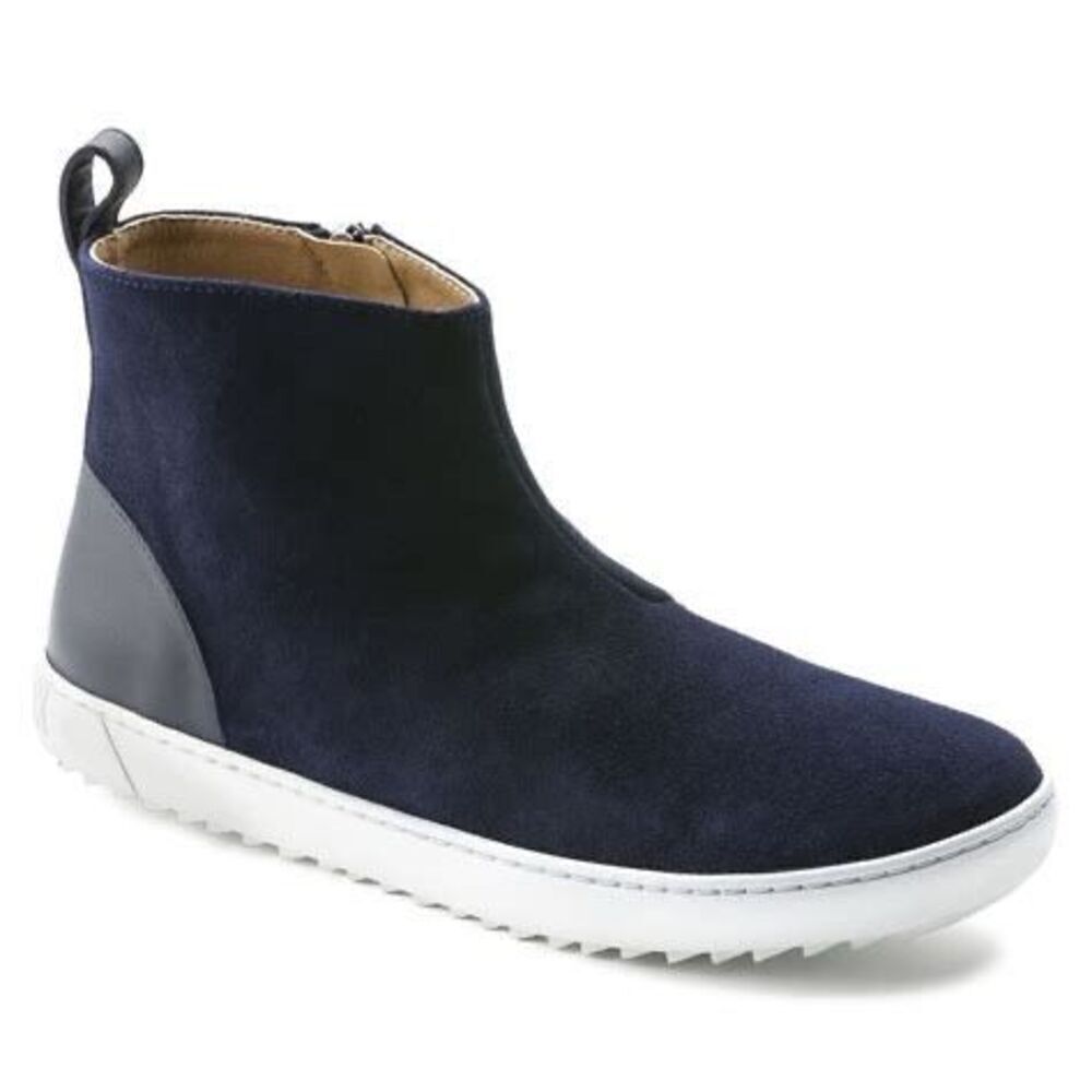 Birkenstock $189 Myra Ankle Boots Navy Suede Leather Size 38 NIB Comfort Casual - Picture 2 of 12